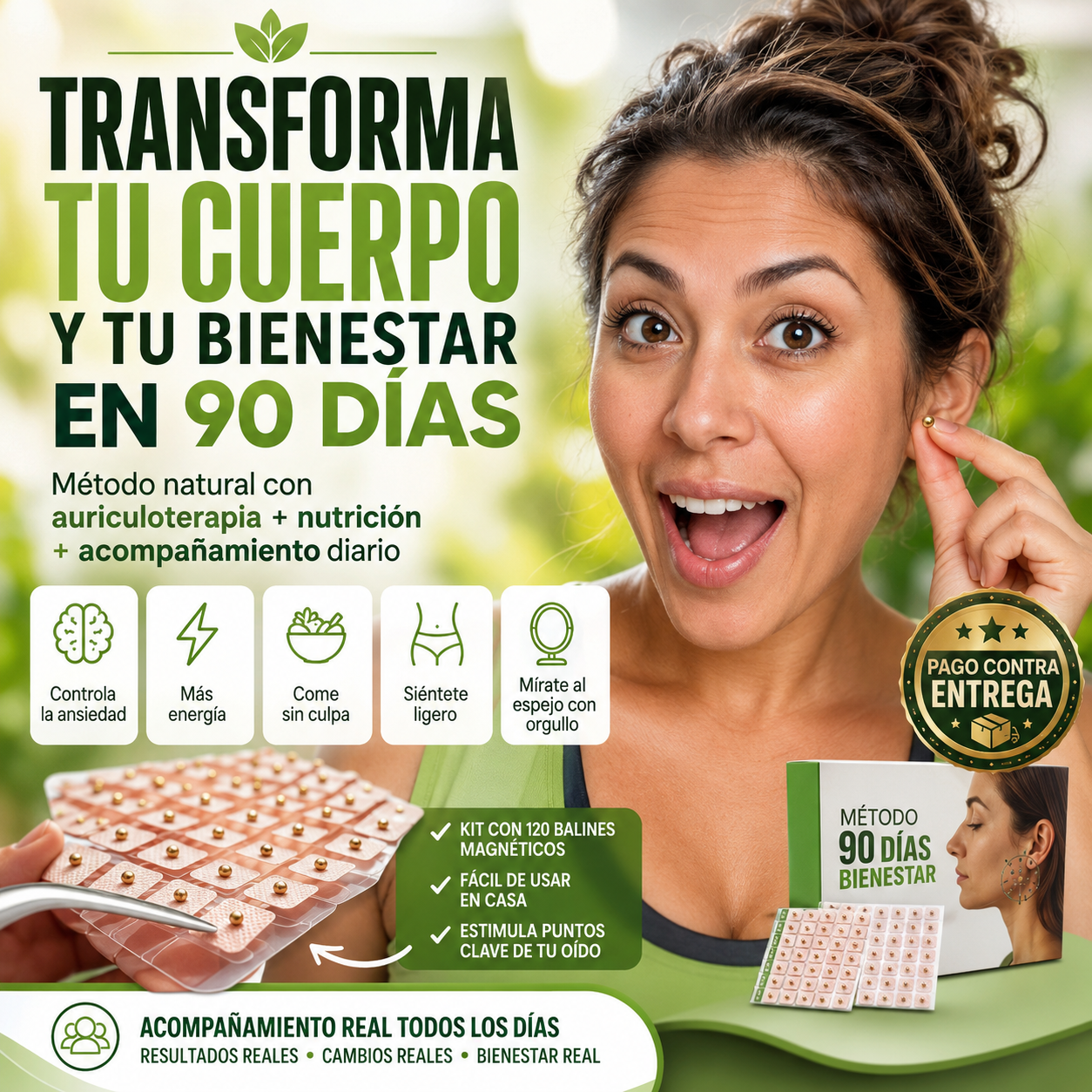 Balines de auriculoterapia ¡Tratamiento y seguimiento durante 90 días! - Regula el metabolismo, disminuye la ansiedad y reduce tallas rápidamente