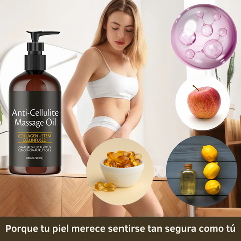 Aceite anti-celulitis - Reduce la celulitis hasta en un 68 %, mejora la textura y elasticidad corporal - ¡Gran promo lleva 2 unidades!