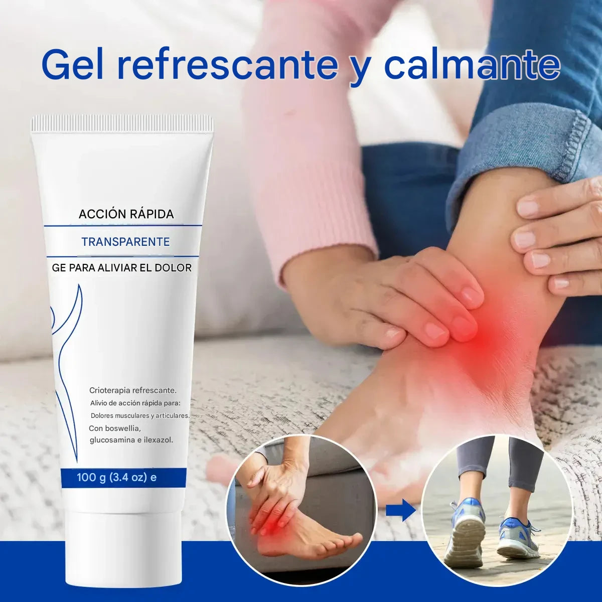 2x1 Gel Clear Zal para articulaciones y musculos - Reduce la inflamación, mejora la circulación y elimina el dolor en minutos - ¡Paga 1 y llega el segundo gratis!