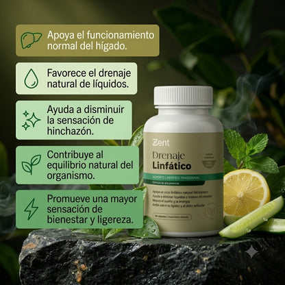 2X1 Drenaje Linfático 60 cáps -  Favorecer el drenaje natural, apoyar el funcionamiento normal del hígado y disminuye la hinchazón.