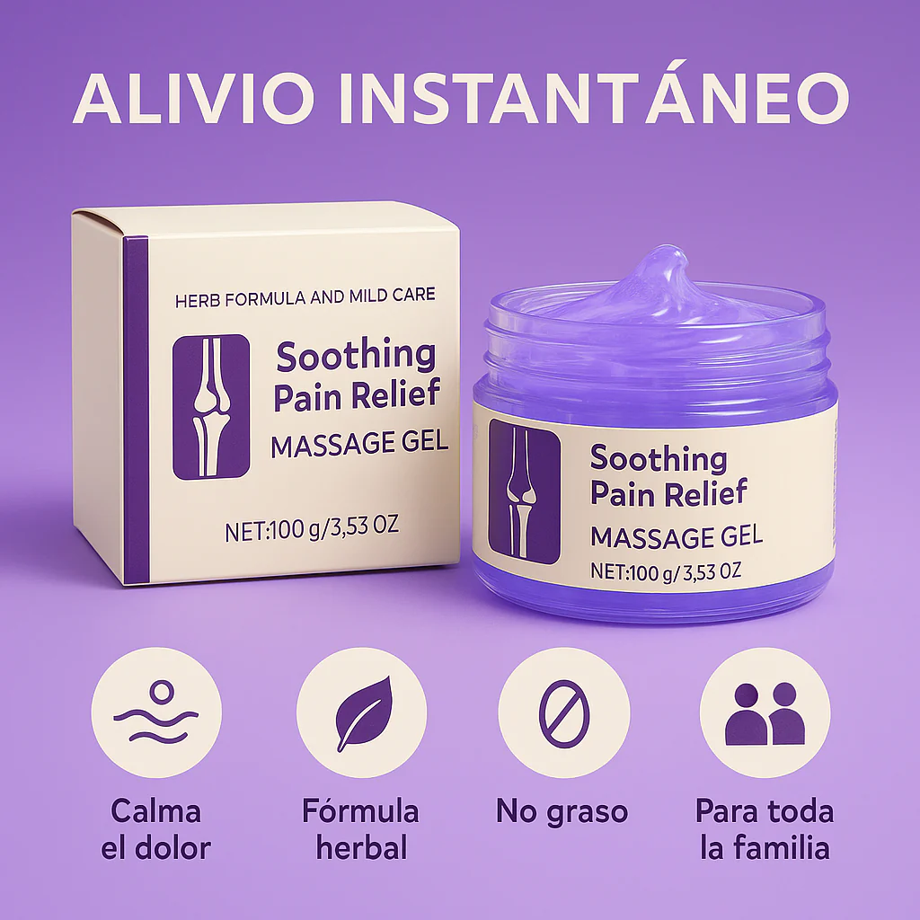 Gel calmante PAGA 1 LLEVA 2  Reduce la inflamación, alivio rápido para articulaciones y músculos - ¡Una solución inmediata!
